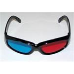 3D brýle - plastové, Red/Cyan, dětské, černé