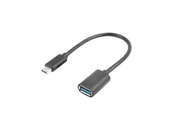 adapter USB TYPE-C(M)- USB Type-A (F) 15cm Black, LANBERG