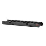 APC Horizontal Cable Manager, 1U x 4" Deep, Single-Sided with Cover