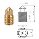 Brass nozzle 0,4mm for Bambu Lab P1S, P1P, X1, X1C, X1E