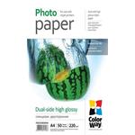 COLORWAY fotopapír/ dual-side high glossy 220g/m2, A4/ 50 kusů