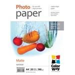 COLORWAY fotopapír/ matte 190g/m2, A4/ 20 kusů