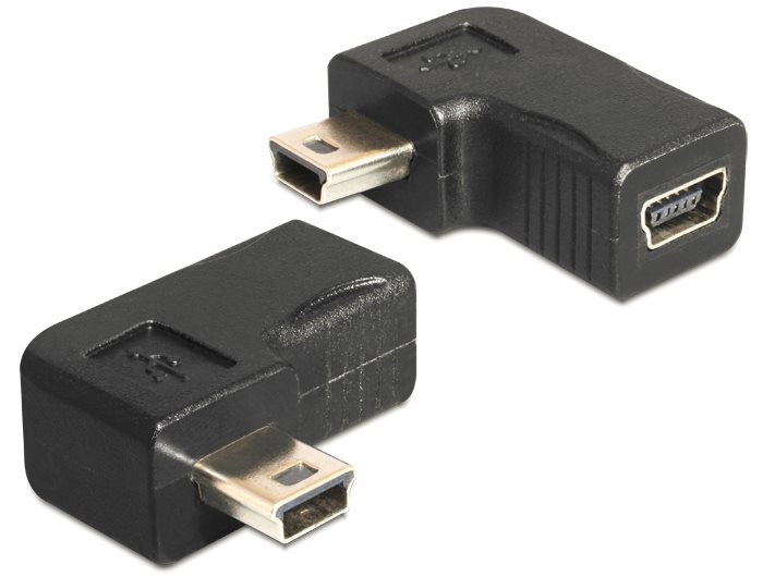 Delock Adaptér Mini USB-B 5-pin Samec/samice 90° Pravoúhlý | NC ...