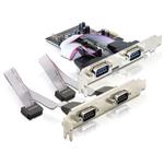 Delock Adaptér PCI Express x1 4xsériový port + low profile
