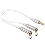 Delock Cable audio stereo jack male 3.5 mm 4 pin > 2 x stereo jack female 3.5 mm 4 pin 25 cm