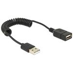 Delock Cable USB 2.0 Extension male / female coiled cable