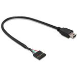 Delock Cable USB 2.0 pin header female > USB mini male 30 cm