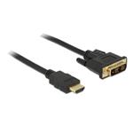 Delock DVI kabel – DVI-D 18+1 samec > HDMI A samec 2 m 