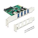 Delock PCI Express Karta > 4 x USB 3.0 +low profile