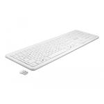 Delock USB Keyboard 2.4 GHz wireless white (flat)
