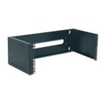DIGITUS 19" 4U wall mounting patch-bracket, Color black RAL 9005 Unmounted, Flatpackage