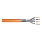 Digitus CAT 7 S-FTP PiMF installation cable, raw length 1000 m, drum, AWG 23/1, 1200 MHz, LSZH-3, simplex, color orange