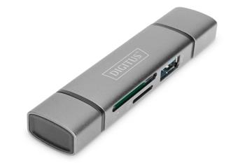 Digitus Dual Card Reader Hub USB-C™ / USB 3.0, OTG