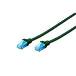 Digitus Ecoline Patch Cable, UTP, CAT 5e, AWG 26/7, zelený 5m, 1ks