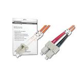 DIGITUS Fiber Optic Patch Cord, LC to SC, Multimode 50/125 µ, Duplex Length 10m OM2