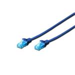 Digitus Patch Cable, UTP, CAT 5e, AWG 26/7, blue 0,5m, 10 pcs