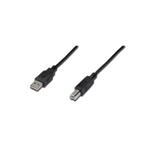 Digitus Připojovací kabel USB 2.0, typ A - B M / M, 5,0 m, černý
