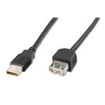 Digitus USB Cable USB A/Male to A-Female,2xshielded 3m, black