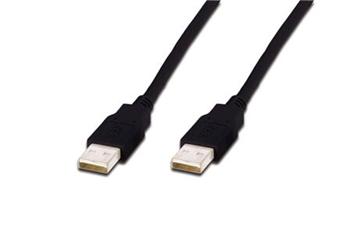 Digitus USB connection cable, USB A - USB A, 1m, CU, AWG28, M/M, UL, black