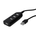 Digitus USB Hub, 4 Port, USB 2.0, Bus Powered, 4 X USB A/F AT Connected Cable w/oPowerSupply