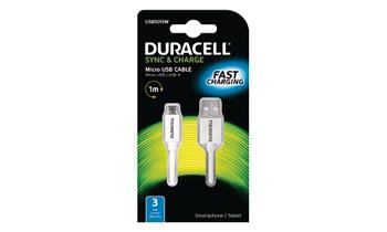 DURACELL - USB5013W - Sync/Charge Cable for Micro USB Devices