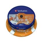 DVD-R médium Verbatim 16x 4.7GB, 25ks, Spindle, Printable