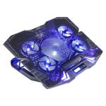 EVOLVEO Ania 5, chladicí podstavec pro notebook, modré podsvícení, polohovatelný, reg.ot., display