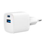 Gembird USB charger, 2x port, 20W, fast charging, white