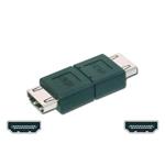 HDMI spojka, samice/samice, černá, zlacené konektory