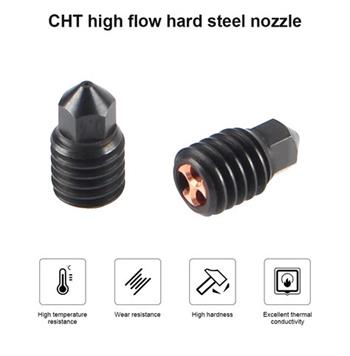 High speed hardened nozzle CHT for Bambu Lab 0,4mm