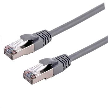 C-TECH Kabel patchcord Cat6a, S/FTP, šedý, 0,5m (CB-PP6A-05)