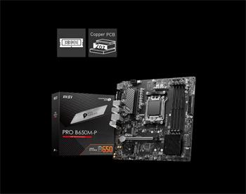MSI PRO B650M-P, AM5, AMD B650, 4x DDR5, mATX (PRO B650M-P)