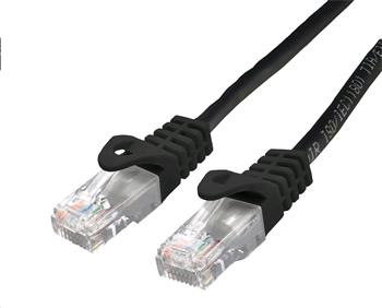 C-TECH Kabel patchcord Cat6, UTP, černý, 0,5m (CB-PP6-05BK)