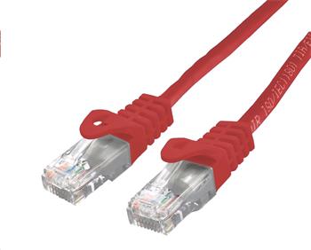 C-TECH Kabel patchcord Cat6, UTP, červený, 0,5m (CB-PP6-05R)