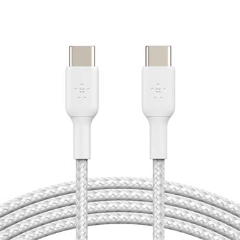 Belkin BOOST CHARGE™ USB-C/USB-C kabel, 2m, bílý - odolný (CAB004bt2MWH)