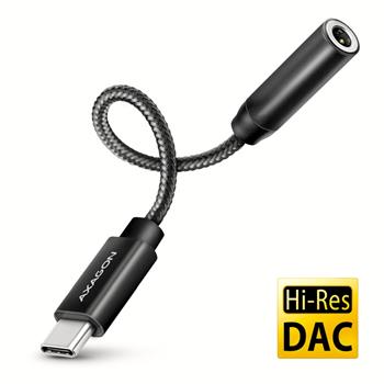 AXAGON ADA-HC, USB-C na 3.5mm jack - Hi-Res DAC audio adaptér, 384kHz/32bit, stereo (ADA-HC)