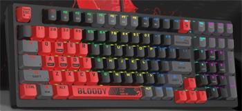 A4tech Bloody S98 Sports mechanická herní klávesnice,RGB podsvícení, Red Switch, USB, CZ, černá/červená (S98-SR-80)