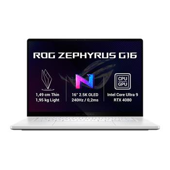 ASUS ROG Zephyrus G16 - Intel Ultra 9 185H/32GB/2TB SSD/RTX 4080 12GB/16"/WQXGA/OLED/240Hz/2y PUR/Win 11 Home/bílá (GU605MZ-NEBULA037W)