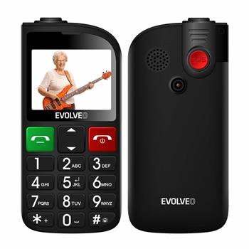 EVOLVEO EasyPhone FL, mobilní telefon pro seniory s nabíjecím stojánkem, černá (EP-801-FLB)