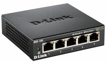 D-Link DGS-105/E 5-port 10/100/1000 Gigabit Metal Housing Desktop Switch (DGS-105/E)