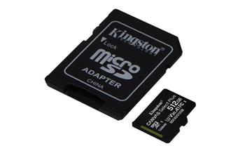 KINGSTON 512GB microSDHC CANVAS Plus Memory Card 100MB/85MBs- UHS-I class 10 Gen 3 (SDCS2/512GB)