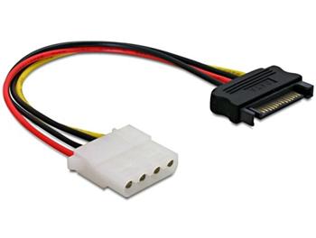 Delock Power Adapter SATA 15-pin samec na Molex samice 4-pin, 12cm (60115)