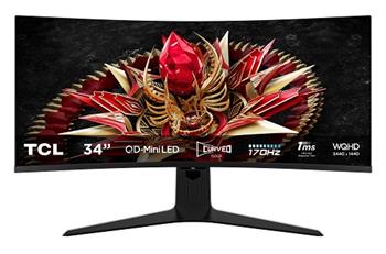 TCL LCD herní 34R83Q 34" zakřivený Mini LED/VA/3840×1440@170Hz/1ms/1400cd/2xHDMI/DP/4xUSB/USB-C/Repro/Pivot/VESA (34R83Q)