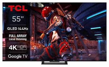 TCL 55C745 SMART TV 55" QLED/4K UHD/Full Array LED/144Hz/4xHDMI/USB/LAN/GoogleTV (55C745)