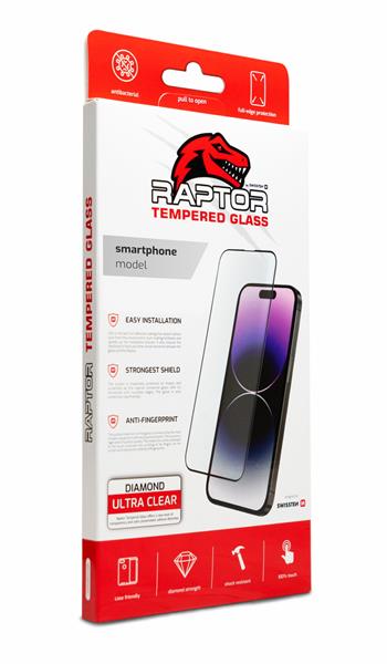 SWISSTEN RAPTOR DIAMOND ULTRA CLEAR 3D TEMPEROVANÉ SKLO SAMSUNG S916 GALAXY S23 PLUS ČERNÉ (84501752)