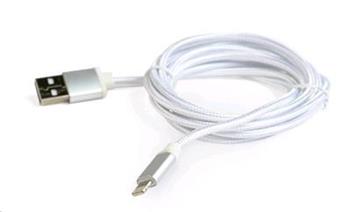 GEMBIRD CABLEXPERT Kabel USB 2.0 Lightning (IP5 a vyšší) nabíjecí a synchronizační kabel, opletený, 1,8m, stříbrný, bli (CCB-mUSB2B-AMLM-6-S)