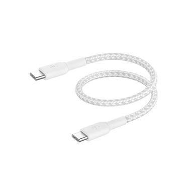 Belkin BOOST CHARGE™ USB-C/USB-C kabel, 15cm, bílý - odolný (CAB004BT0MWH)