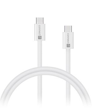 CONNECT IT Wirez kabel USB-C -> USB-C, 60 W, 1 m, BÍLÁ (CCA-7010-WH)