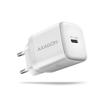 AXAGON ACU-PD20W, nabíječka do sítě 20W, 1x port USB-C, PD3.0/PPS/QC4+/AFC/Apple, bílá (ACU-PD20W)