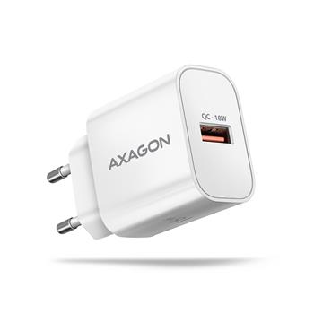 AXAGON ACU-QC18W, Nabíječka do sítě 18W, 1x port USB-A, QC3.0/AFC/Apple, bílá (ACU-QC18W)